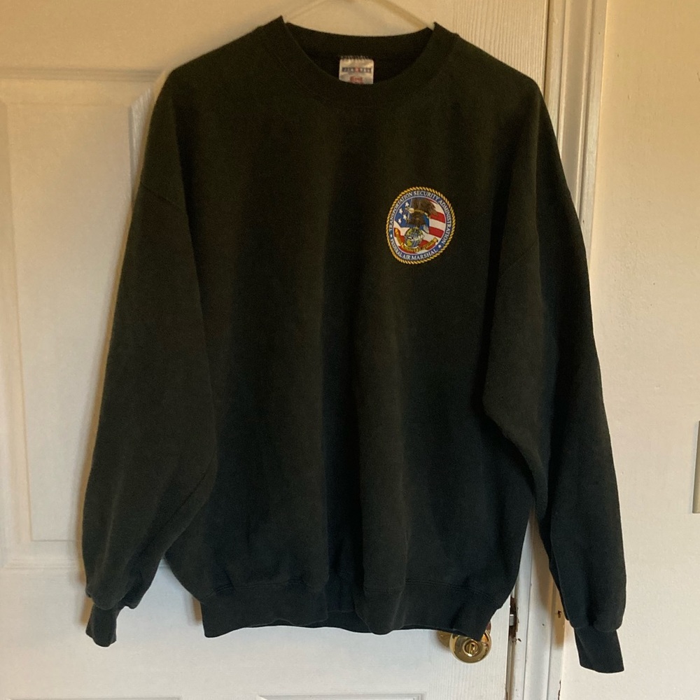 Vintage faded black TSA crewneck sweatshirt
